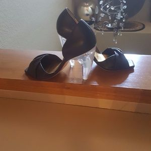 Black 100% Genuine Leather Heels