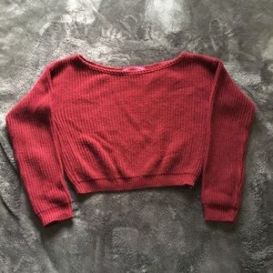 Boohoo Oversized Crop Sweater