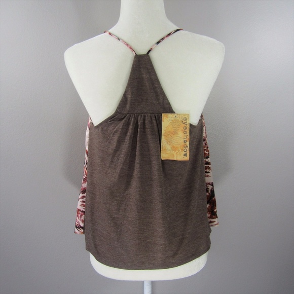 NWT MACY'S Eyeshadow FLowy Top Woodsy Print - Picture 7 of 8