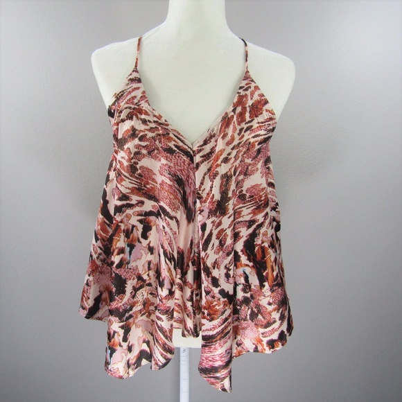 NWT MACY'S Eyeshadow FLowy Top Woodsy Print - Picture 2 of 8