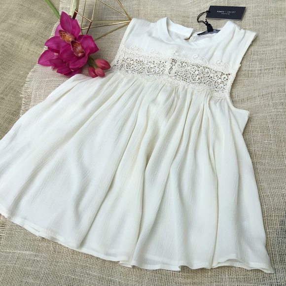 SOLD ROMEO + JULIET COUTURE Crop Tank Top White - Picture 8 of 8