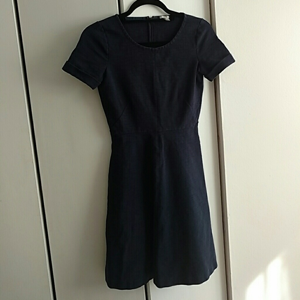 J Crew Navy Blue A-Line Dress