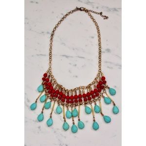 Red and Blue Big Necklace