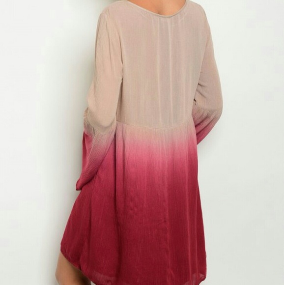 RESTOCK BOHO CHIC OMBRE DRESS - Picture 3 of 4
