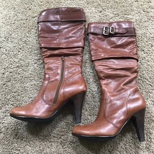 Aldo Leather Scrunch Boot