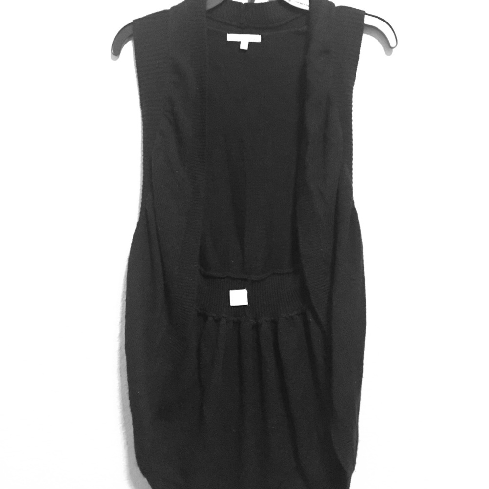 Charlotte Russe Black Sweater Material Vest