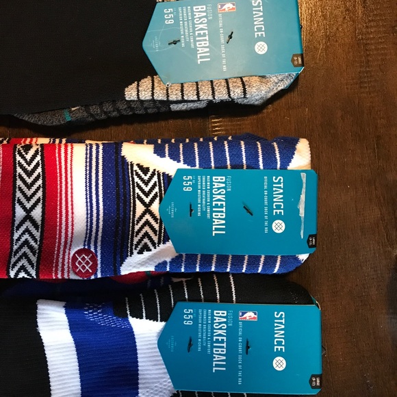 STANCE NBA bundle 3 pair men's socks size L (9-12) - Picture 4 of 7