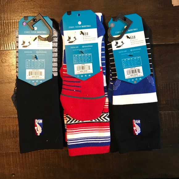STANCE NBA bundle 3 pair men's socks size L (9-12) - Picture 2 of 7