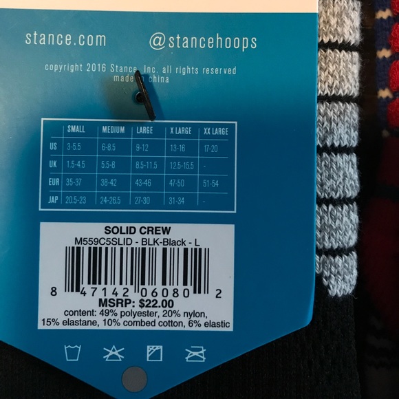 STANCE NBA bundle 3 pair men's socks size L (9-12) - Picture 5 of 7