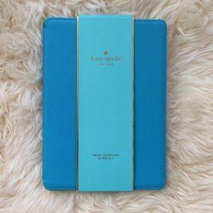 NWT Kate Spade Blue iPad Air 2 Folio Hardcase