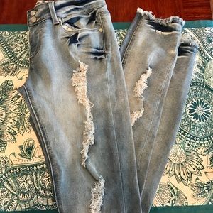 Distressed denim