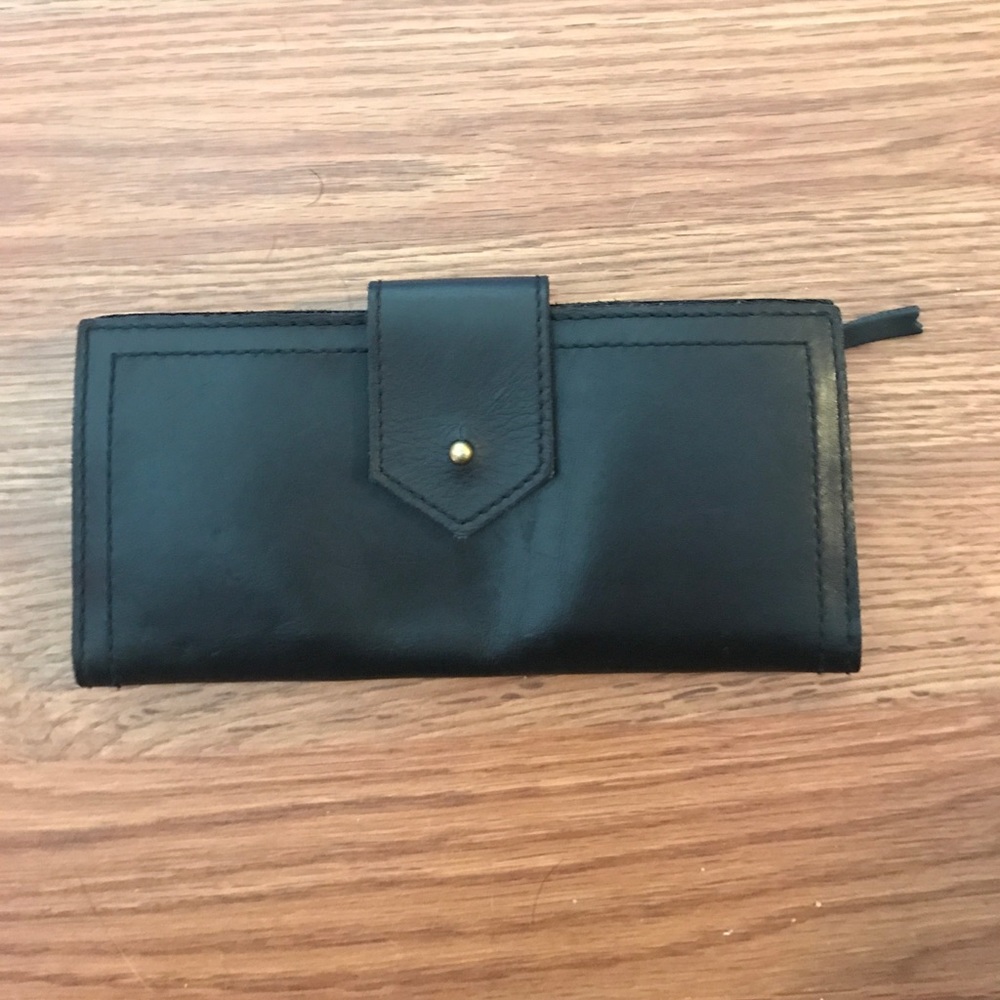 Madewell black leather wallet