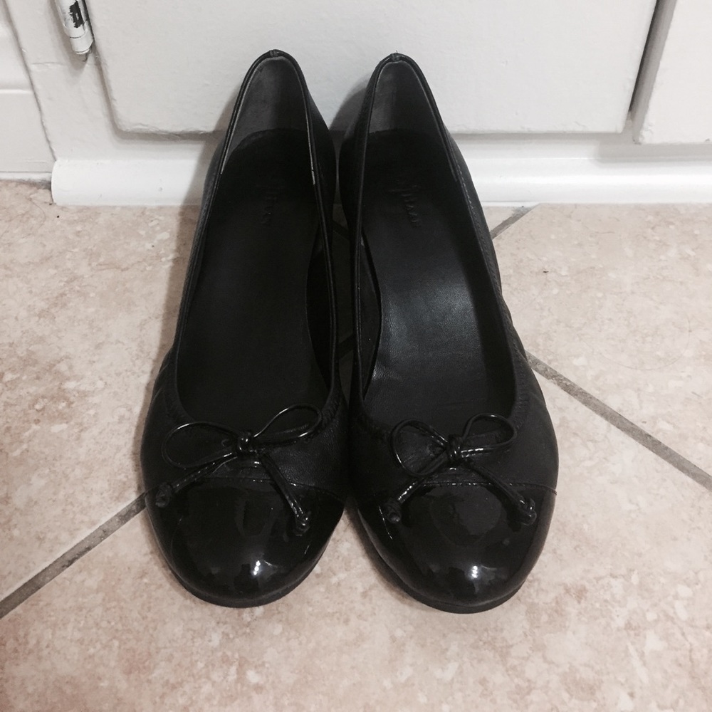 Cole Haan Black Wedge Shoes Nike Air Soles Sz 7