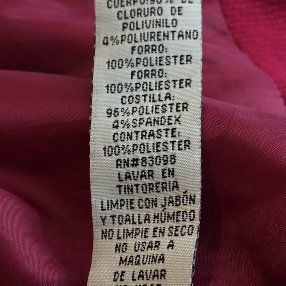 Hoodie Faux Leather Jacket * SZ Lg - Picture 5 of 5