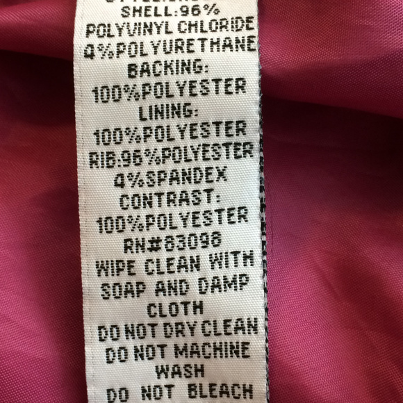 Hoodie Faux Leather Jacket * SZ Lg - Picture 4 of 5