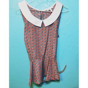 🐘 Modcloth Monteau Elephant Peplum Top (& Belt!)