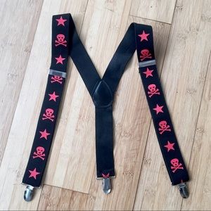 Stars and bones suspenders