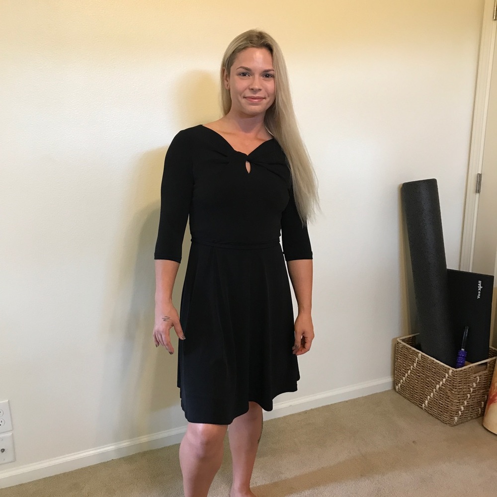 Black Tahari modest dress
