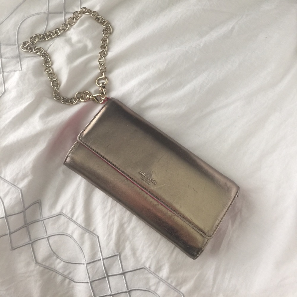 Gorgeous Gold Kate spade wallet/clutch