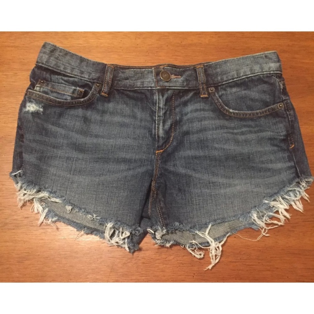 Ann Taylor Loft Jean Ripped Distressed Shorts 6p