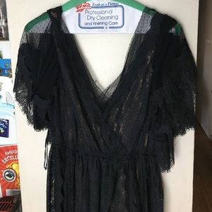Free People, long black dress