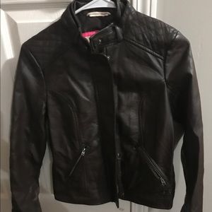 Brown leather jacket