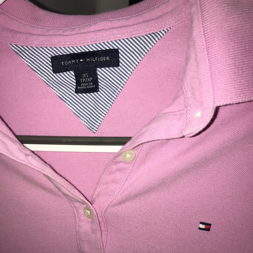 Tommy Hilfiger Pink Collared Polo Shirt