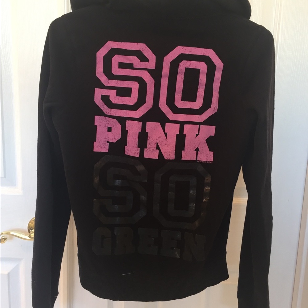 PINK "So Pink So Green" Zip-Up Hoodie