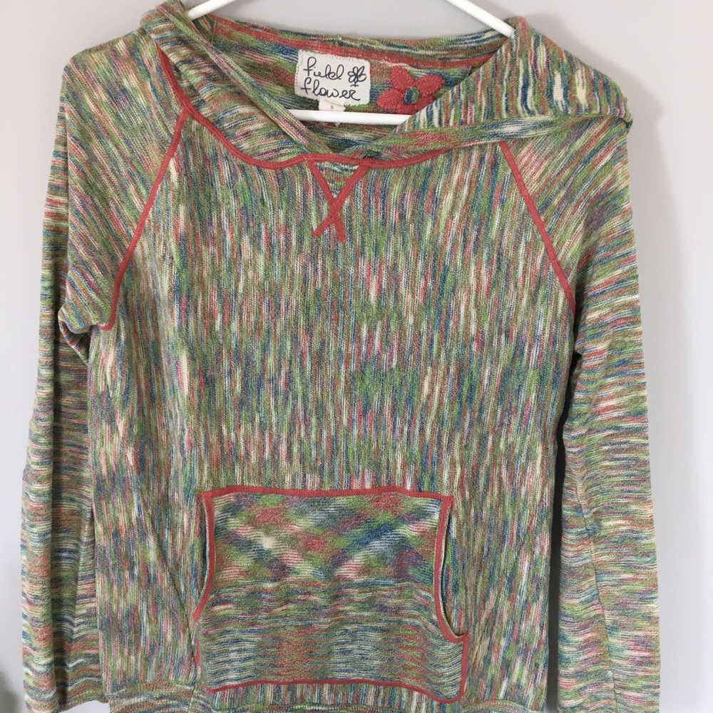 Anthropologie- Field Flower- hooded Sweater