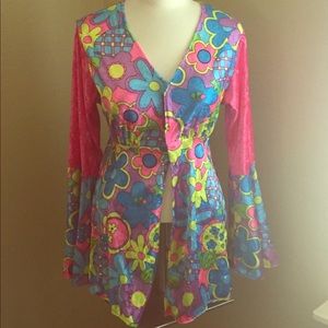 60's 70's Hippie Women's Costume Free Earrings !!!