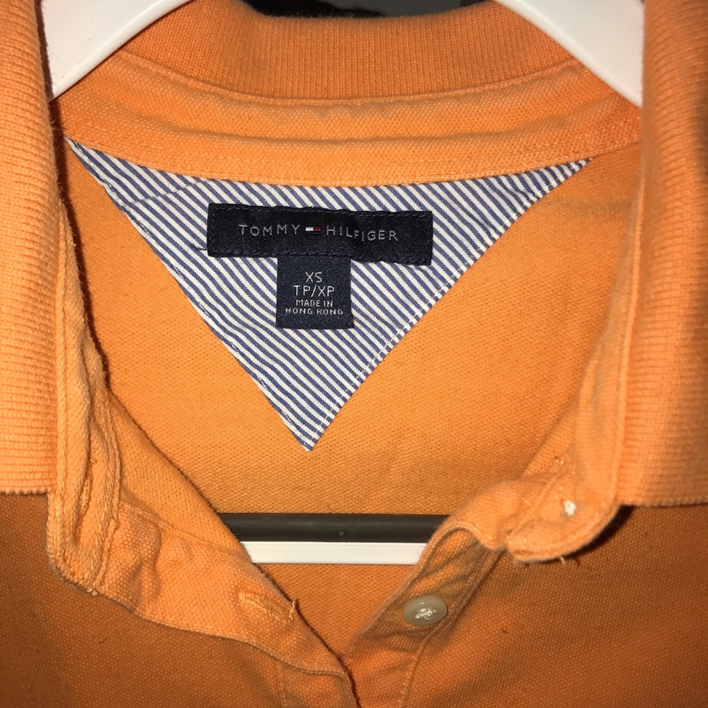 Tommy Hilfiger Orange Collared Polo T-Shirt