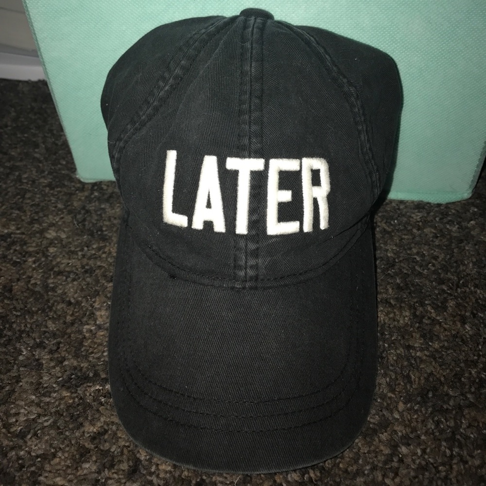 Black American Eagle "later" Baseball Cap