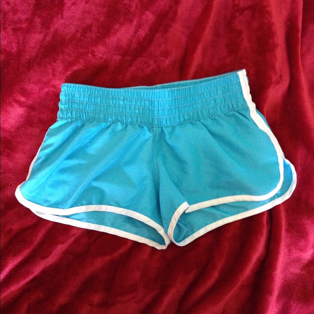 Super cute bluebird blue workout shorts