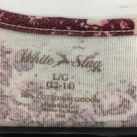 Long Sleeve Floral Top White Stag - Picture 2 of 3