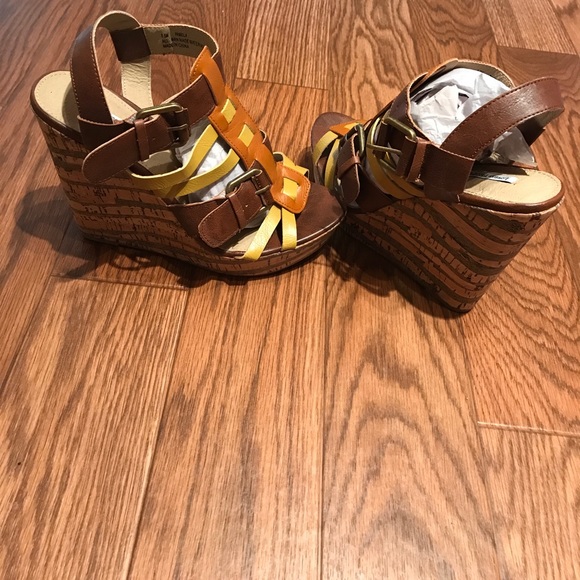 New Lovely People wedges Pamela high heel wedge 8.5 - Picture 2 of 6