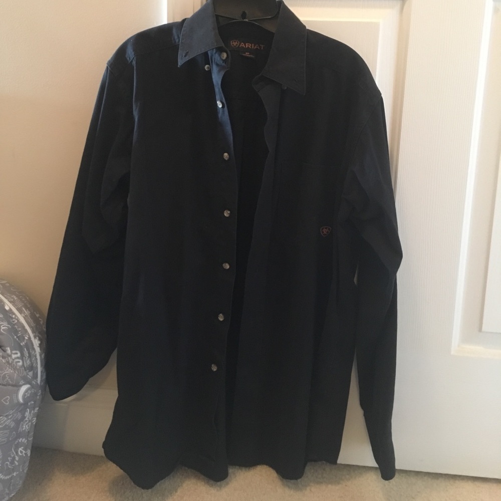 Black button up dress shirt