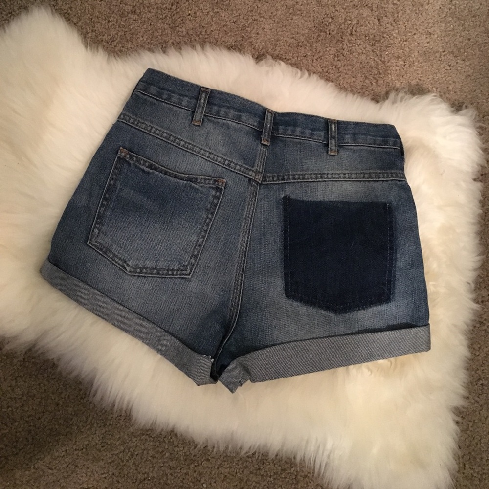 Topshop Moto Rosa denim shorts