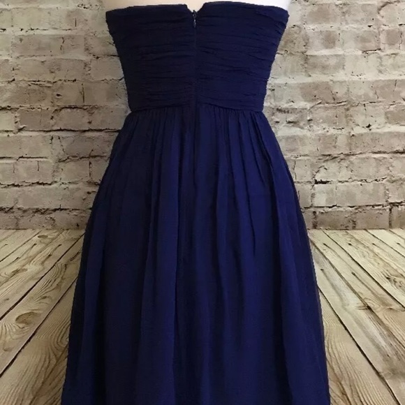 💕SOLD💕Donna Morgan Midnight Blue Ruched Dress - Picture 3 of 8