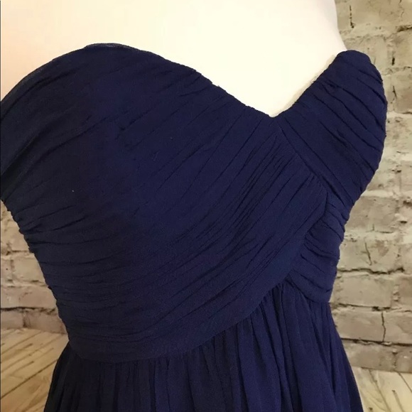 💕SOLD💕Donna Morgan Midnight Blue Ruched Dress - Picture 5 of 8