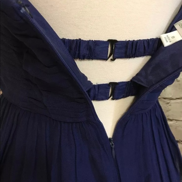 💕SOLD💕Donna Morgan Midnight Blue Ruched Dress - Picture 6 of 8