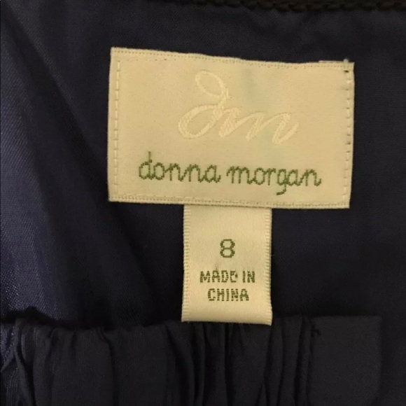 💕SOLD💕Donna Morgan Midnight Blue Ruched Dress - Picture 7 of 8