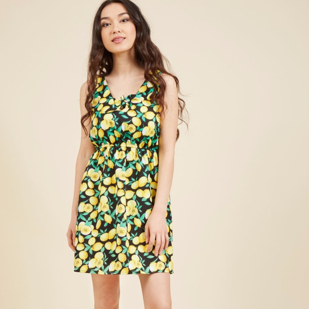 Compania Fantastica Citrus A Line Dress M Mod Clot