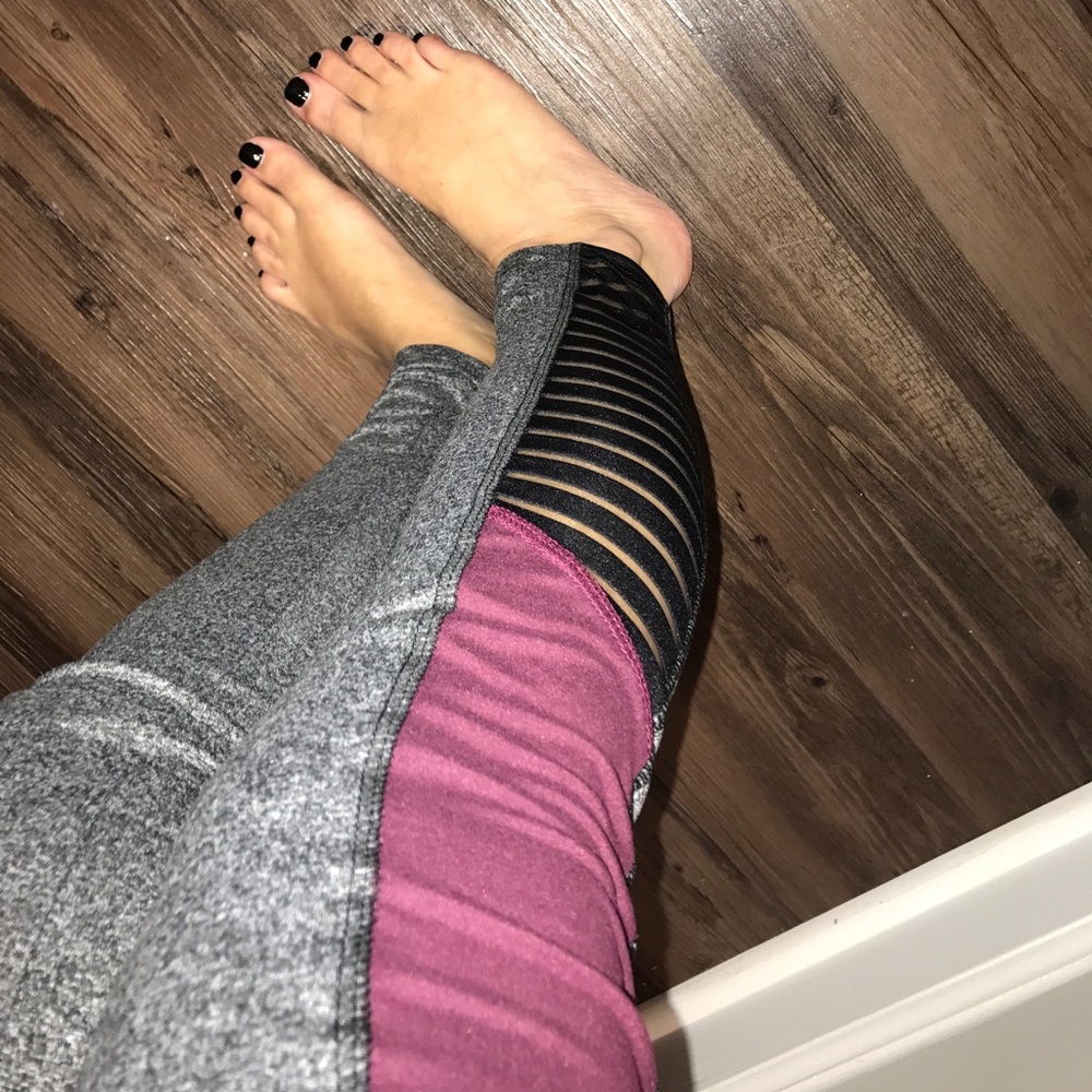 NWT Pocket Color Block Sporty Mesh Comfy Leggings - Picture 4 of 8