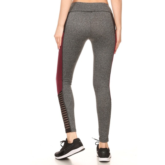 NWT Pocket Color Block Sporty Mesh Comfy Leggings - Picture 7 of 8