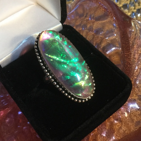 Gem & Mineral Show Jewelry - Breathtaking Pink Opalite Ring !