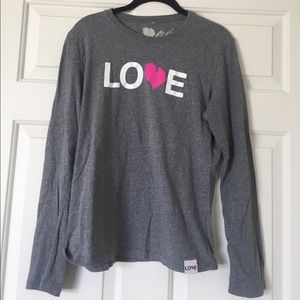 Michigan "Love" long-sleeved gray tshirt