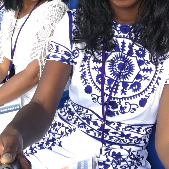 Indian Fine China Summer Sheath Pencil Midi Dress - Picture 2 of 3