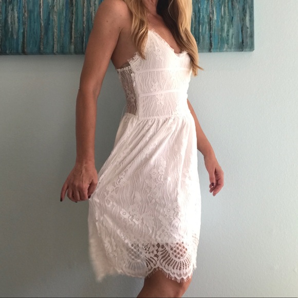 White Lace Sling Dress🍂 - Picture 4 of 7