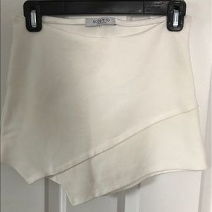 White Asymmetrical Skort