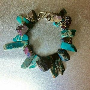 Eclectic Turquoise and Semiprecious Stone Bracelet
